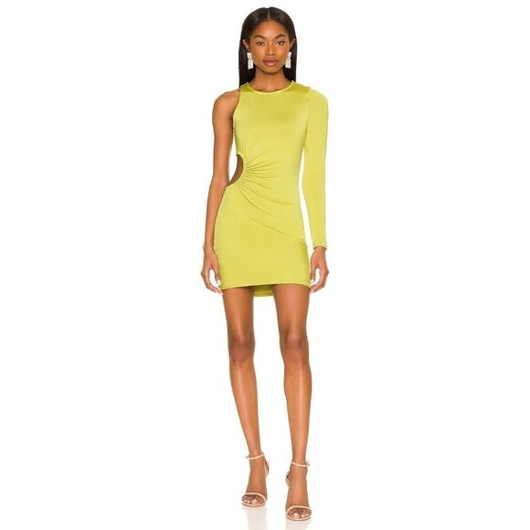 Lovers and Friends Collins Mini Dress in Chartreuse Green Small New Womens - Picture 1 of 10
